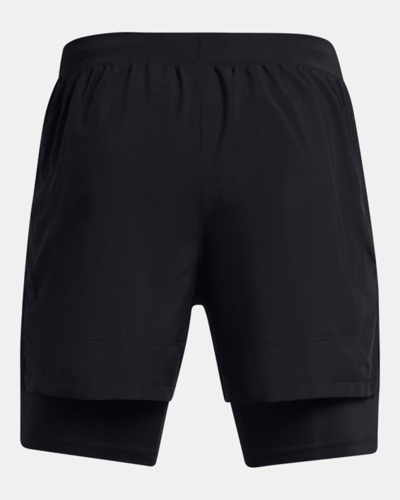 Men's UA Launch 2-in-1 5" Shorts in Black image number 5